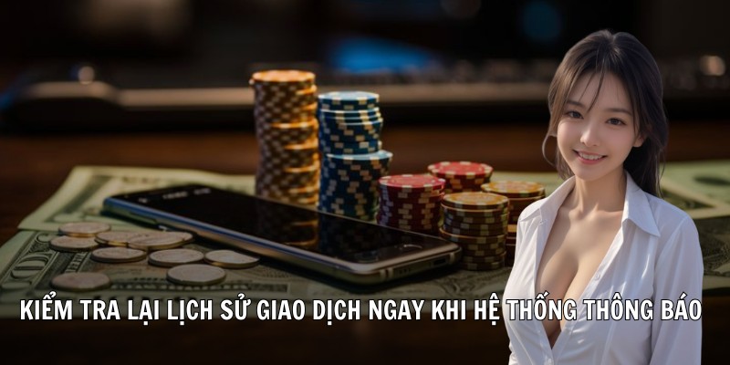 Kiểm tra lại lịch sử giao dịch ngay khi hệ thống thông báo chuyển khoản thành công